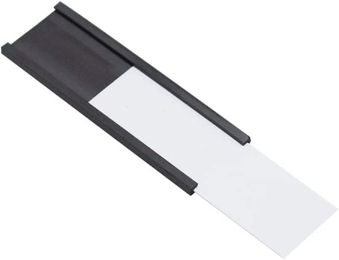 MVISUAL Store C Channel Magentic Label Holders 2x5.5 Inches with Paper Inserts and Clear Plastic Protectors,Magnetic Data Card Holders File Cabinet Labels,Pack of 50 - Image 5
